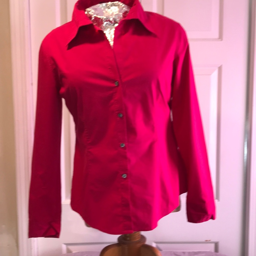 Pink button up shirt